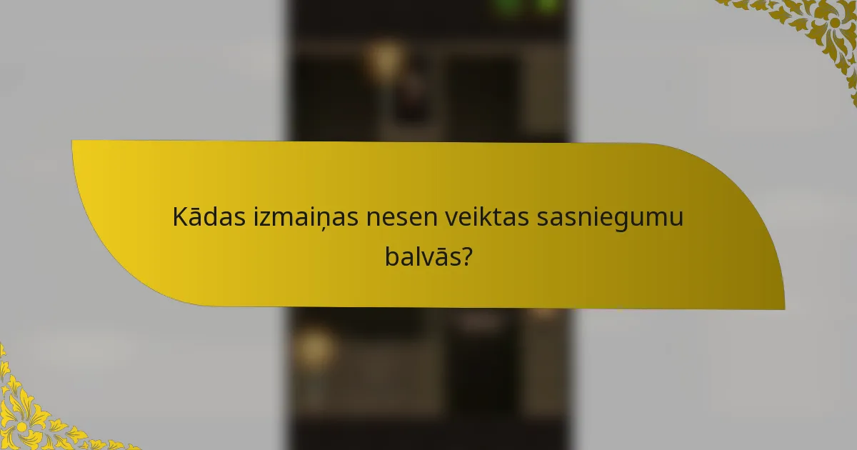 Kādas izmaiņas nesen veiktas sasniegumu balvās?