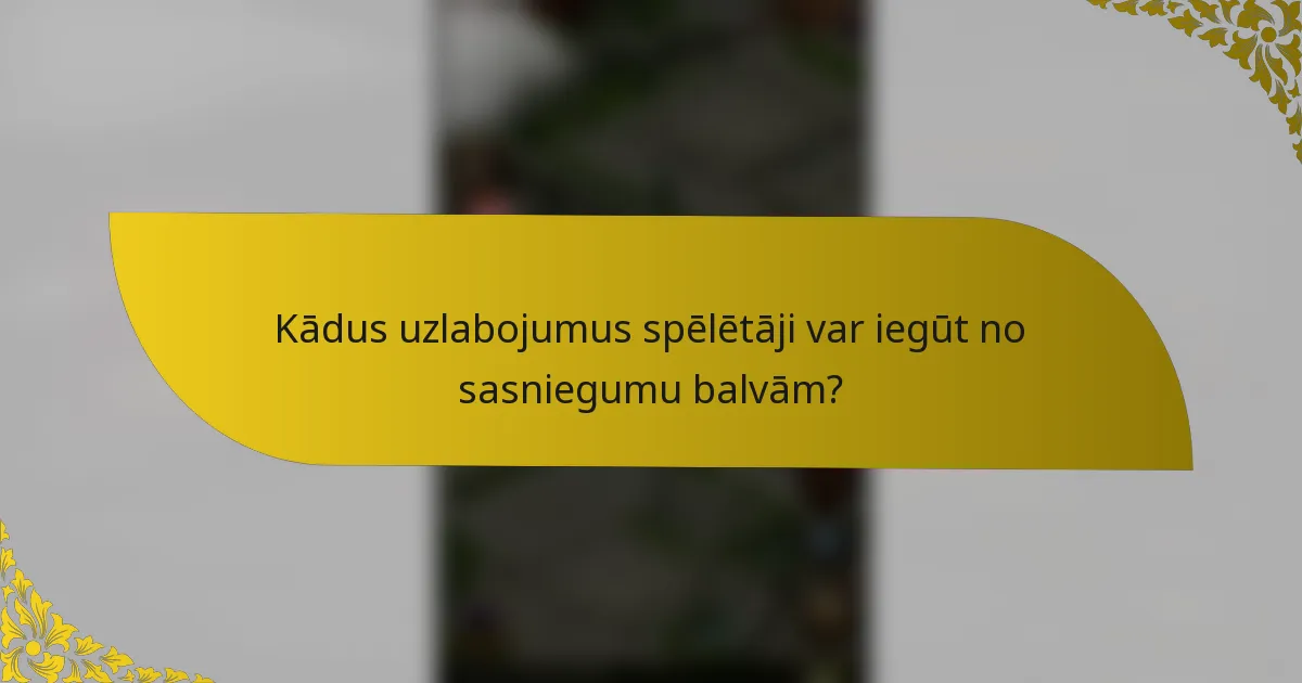 Kādus uzlabojumus spēlētāji var iegūt no sasniegumu balvām?
