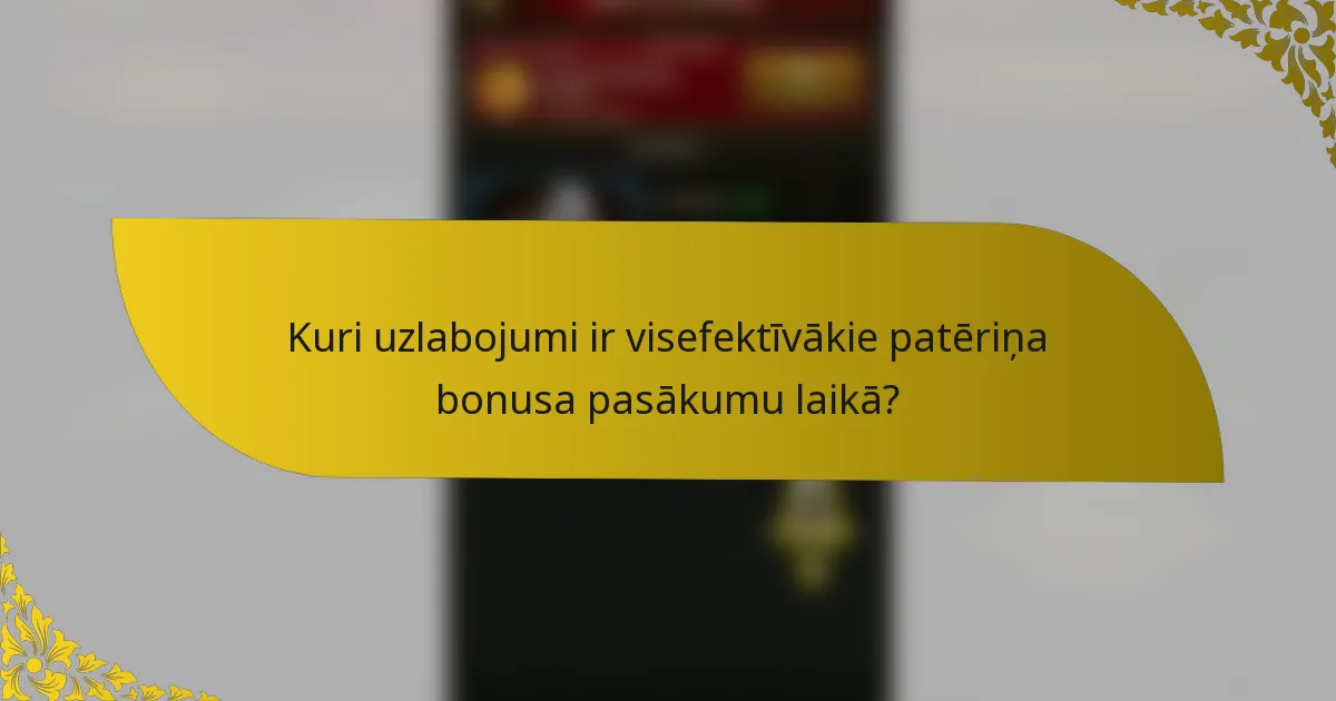 Kuri uzlabojumi ir visefektīvākie patēriņa bonusa pasākumu laikā?