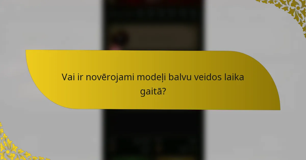 Vai ir novērojami modeļi balvu veidos laika gaitā?